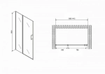 Душевая дверь ABBER Sonnenstrand AG04140S 140 стекло прозрачное/профиль хром