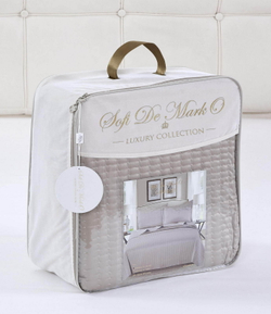 Покрывало 230x250 и 2 наволочки 50х70 Sofi De MarkO Микаэлла бежевое