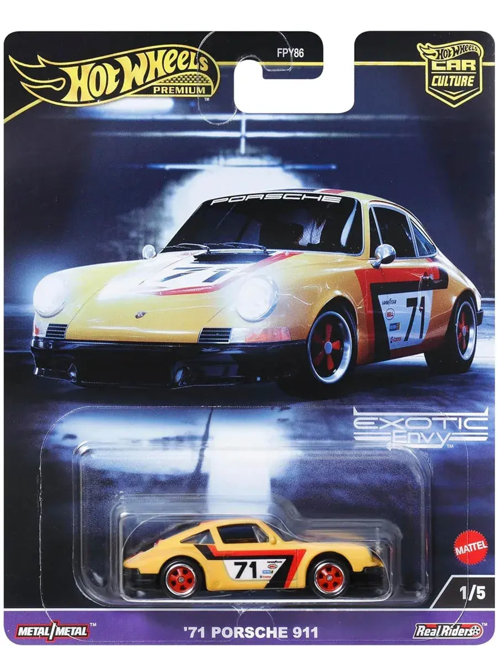 Машинка Хот Вилс Премиум 71 Porsche 911 FPY86 HKC80