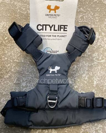 Шлейка United Pets для собак Citylife Y-образная, черный