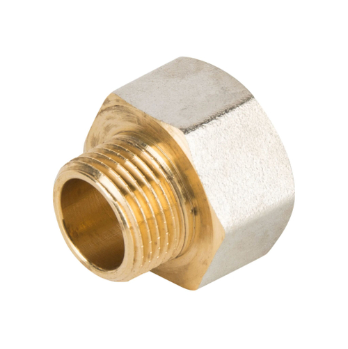 Переходник латунный внутренняя/наружная резьба 1/2"x3/8"
