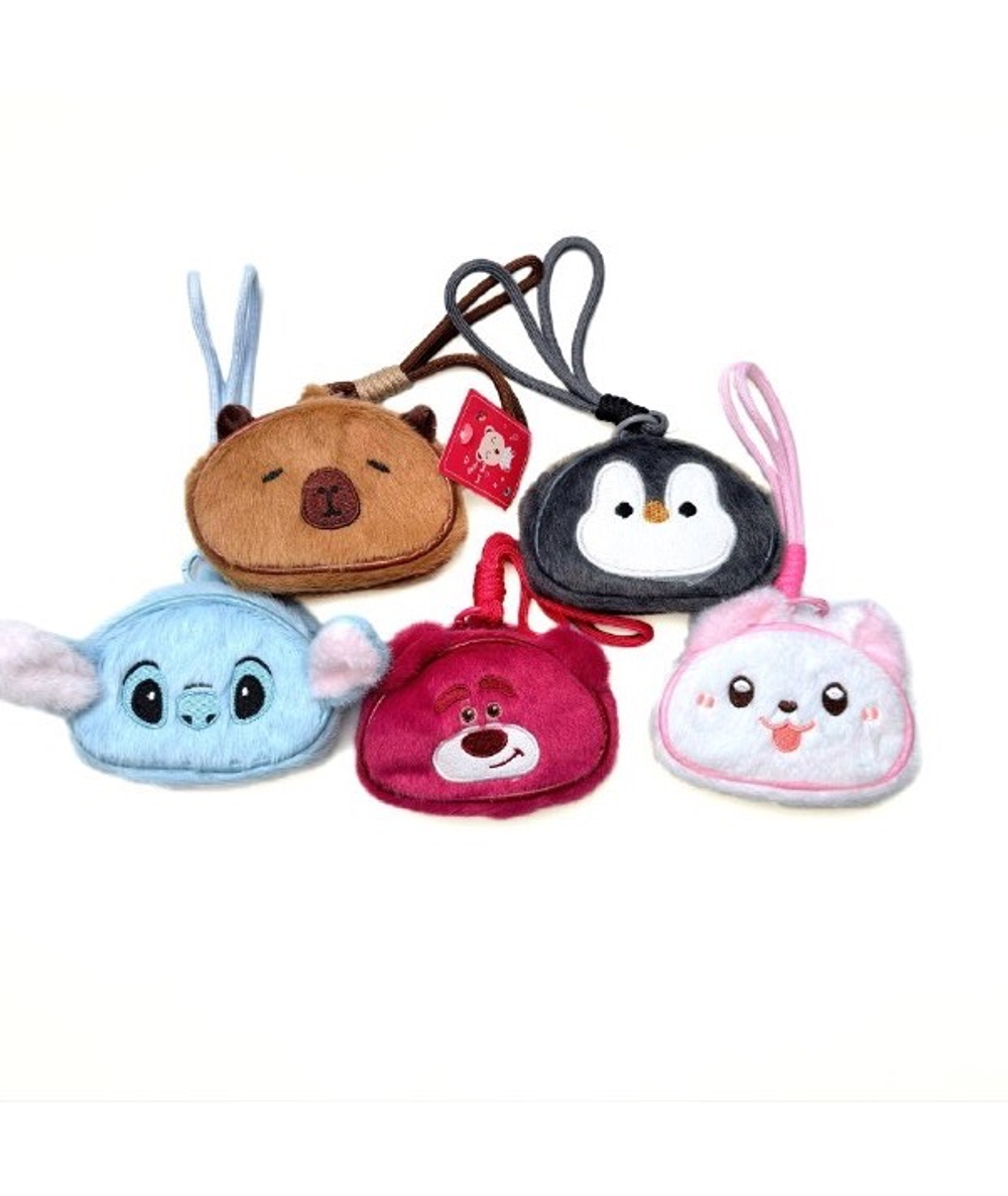 Брелоки "Зверюшки - сумочки" 8 см. Оптом