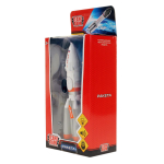 Модель ин. мет. "Ракета высота" 18см, свет-звук, люк, бело-серый, коробка ROCKET-18SL-WHGY (Технопарк)