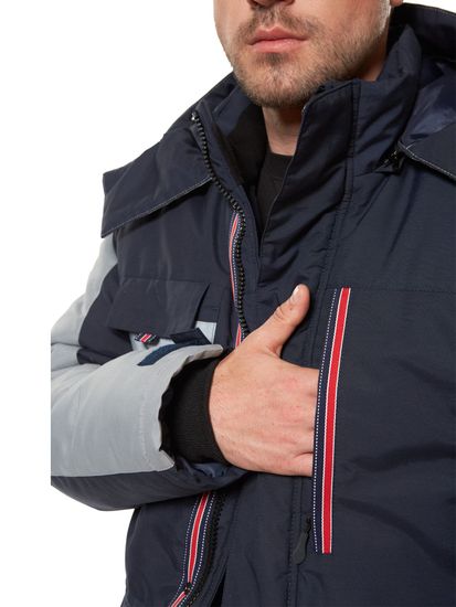 Куртка зимняя "Челленджер" (синий/св.серый)