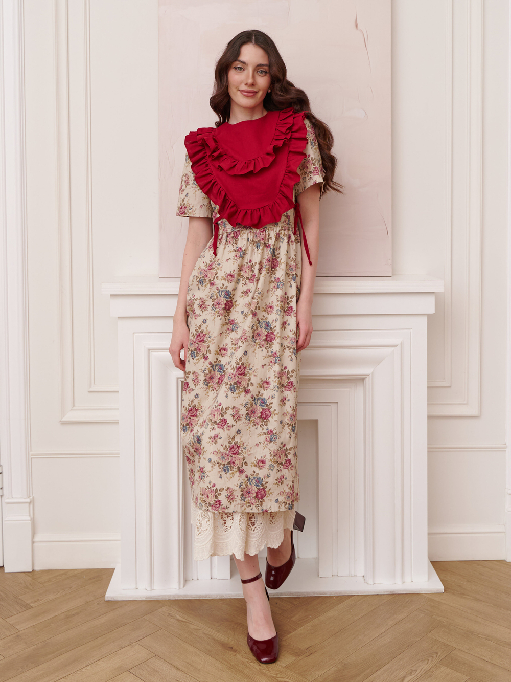 Платье с коротким рукавом