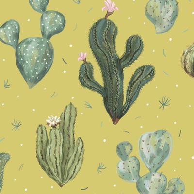 Кактусы (желтый)