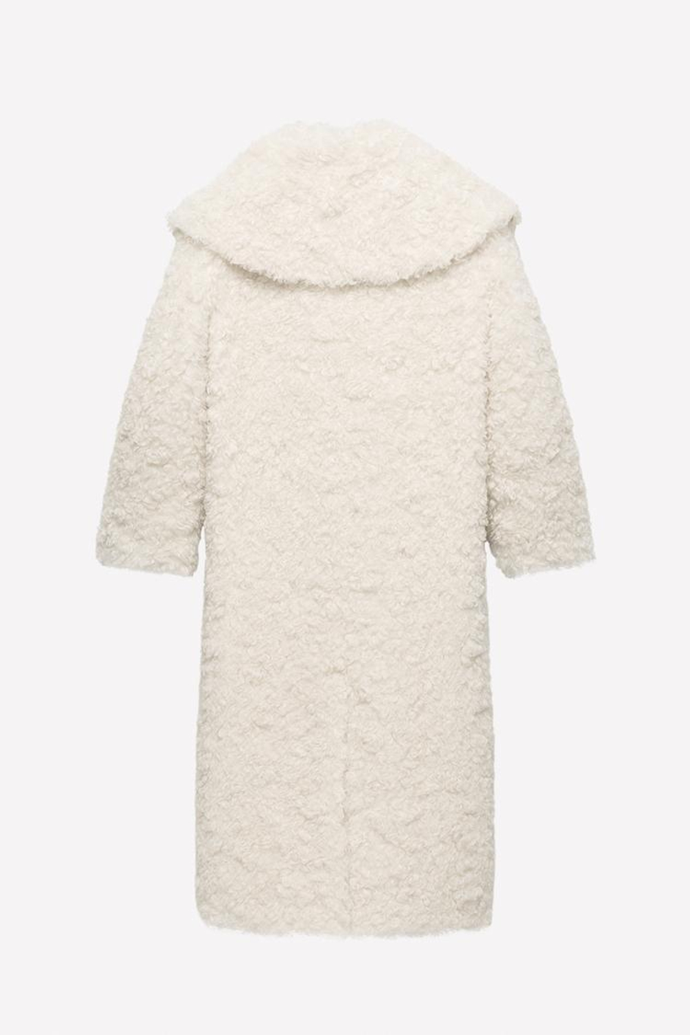 ZARA Х LUDOVIC DE SAINT SERNIN ШУБА ИЗ ИСКУССТВЕННОГО МЕХА, ЭКРЮ