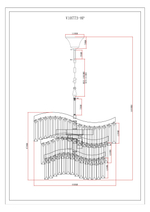 Люстра подвесная Moderli V10773-8P Wave