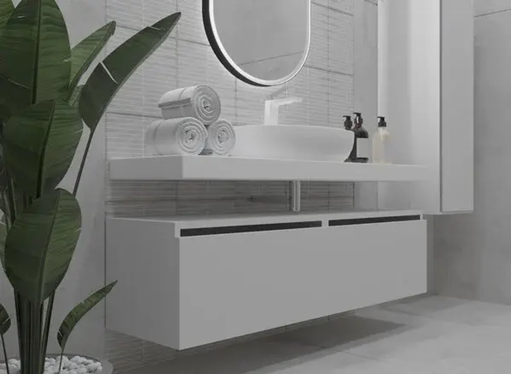 Ящик под столешницу 140 см белый глянец Armadi Art Vallessi UNO-S 897-140-W