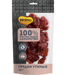 Мнямс Лакомство для собак Грудки Утиные 50гр