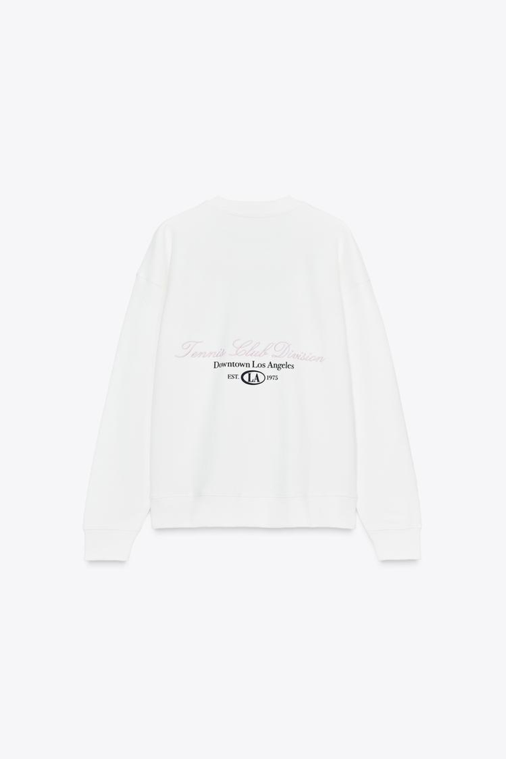 ZARA ТОЛСТОВКА С НАДПИСЬЮ, ЭКРЮ