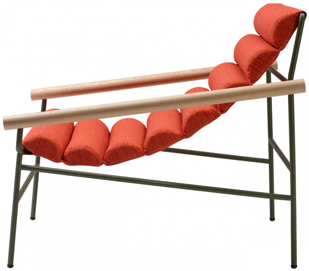 Кресло лаунж металлическое Scab Design Dress Code Fashion Indoor, оливковый, красный