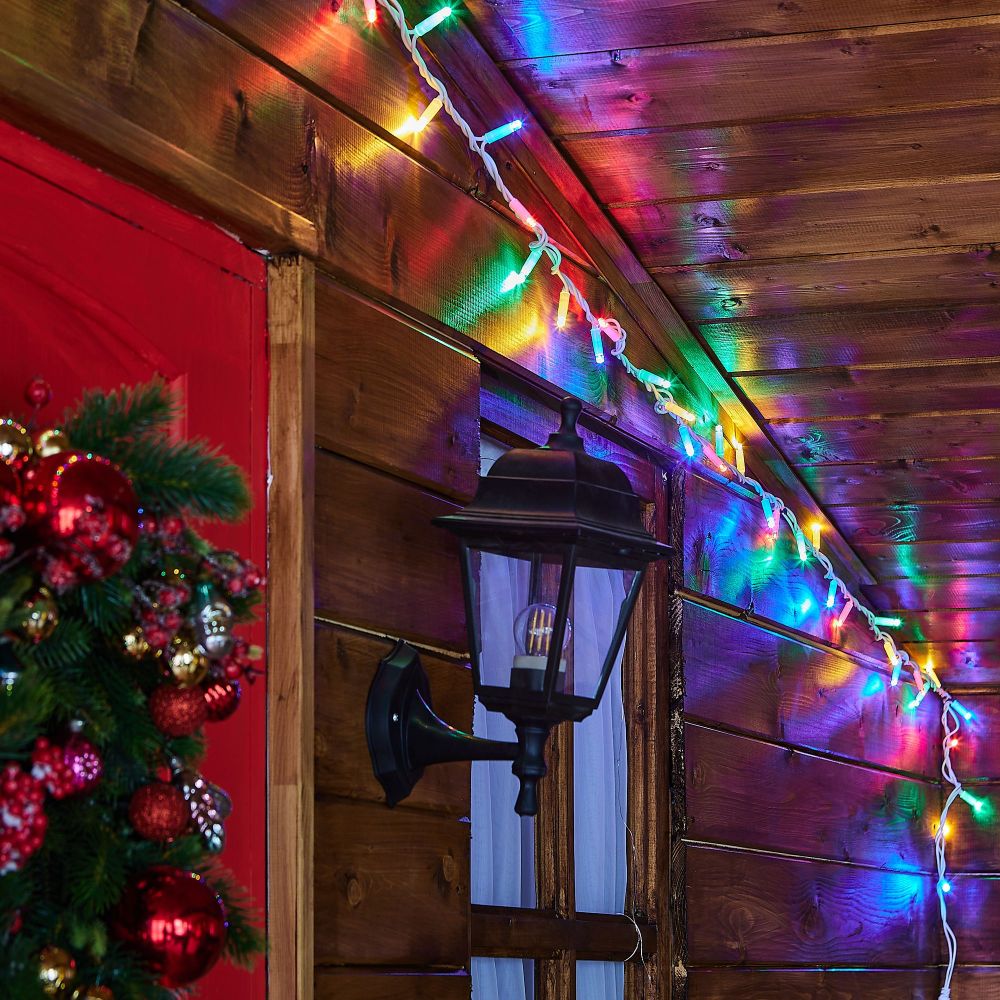 ULD-S1000-120-SWK MULTI IP67 Гирлянда светодиодная со статическим свечением. 10м. Соединяемая.120 светодиодов. Разноцветный свет. Провод белый. ТМ Uniel