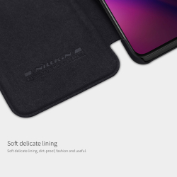 Кожаный чехол книжка от Nillkin для смартфона OnePlus 9 (рынок EU и NA), серия Qin Leather