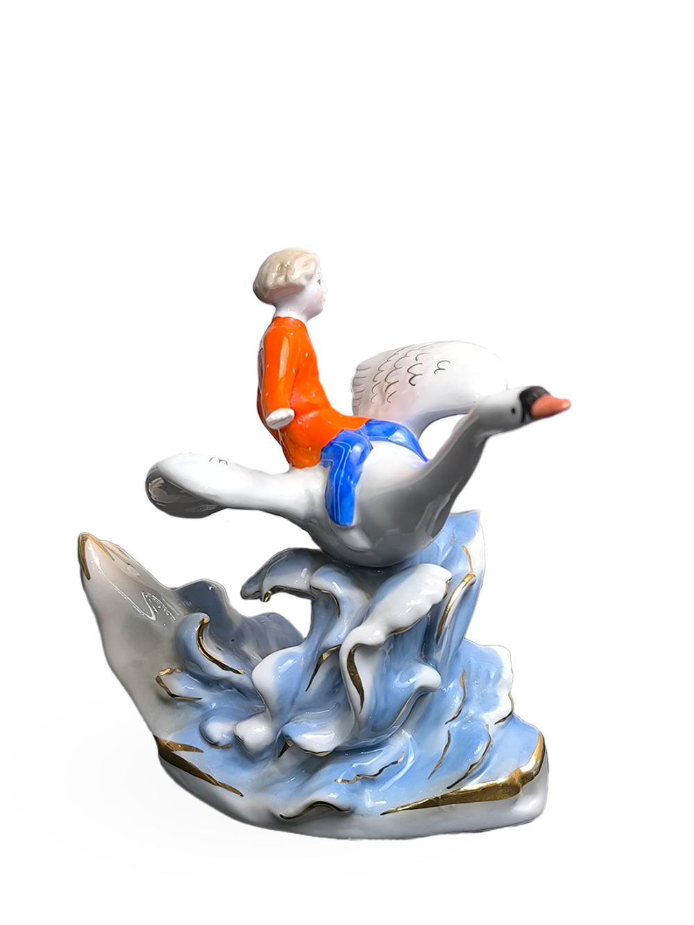 Фарфоровая статуэтка "Гуси-лебеди" (Дулево) 1967г