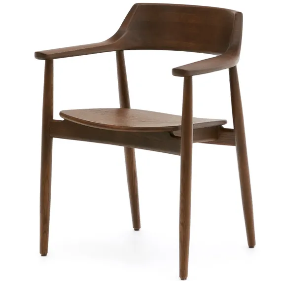 Стул Fondes из массива дуба, темный