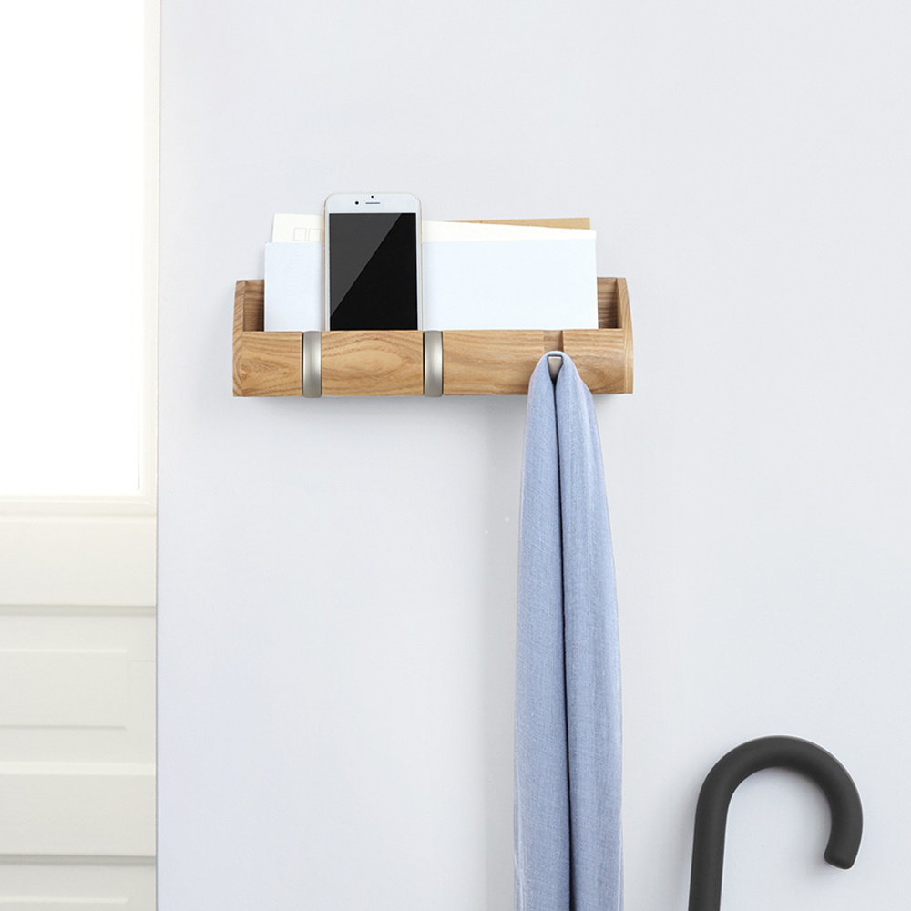 Вешалка--органайзер cubby mini натуральное дерево