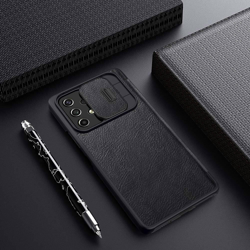 Кожаный чехол-книжка Nillkin Leather Qin Pro c защитой камеры для Samsung Galaxy A53