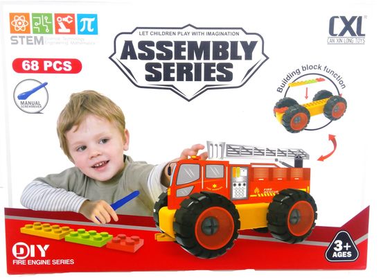 Машинка конструктор " Пожарная служба "68 pcs Assembly series