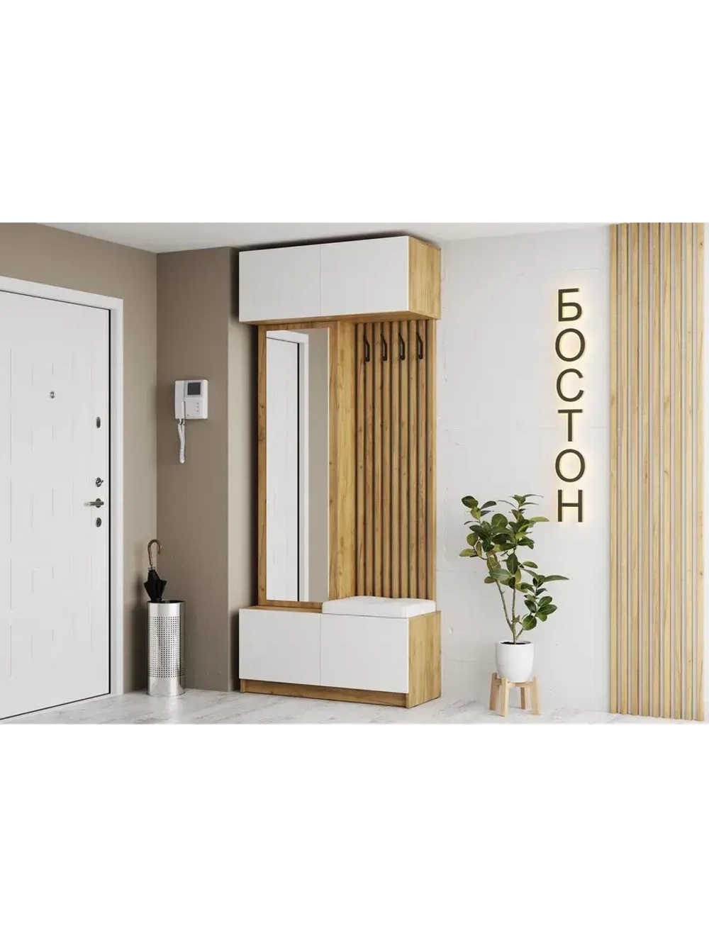 Прихожая с зеркалом комплект мебели 100х41,4х236 см