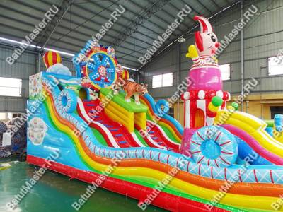 Коммерческий надувной батут "Парк развлечений" 18*8*8 м