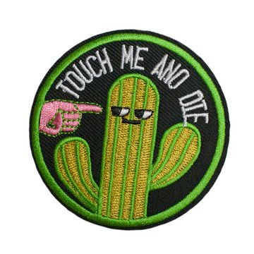 Нашивка на рюкзак и на одежду. Touch me and die