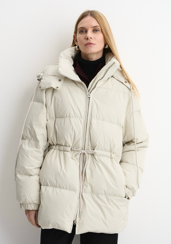 Пуховик Bob молочный