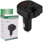 Автомобильный FM-трансмиттер A12 Bluetooth (черный)