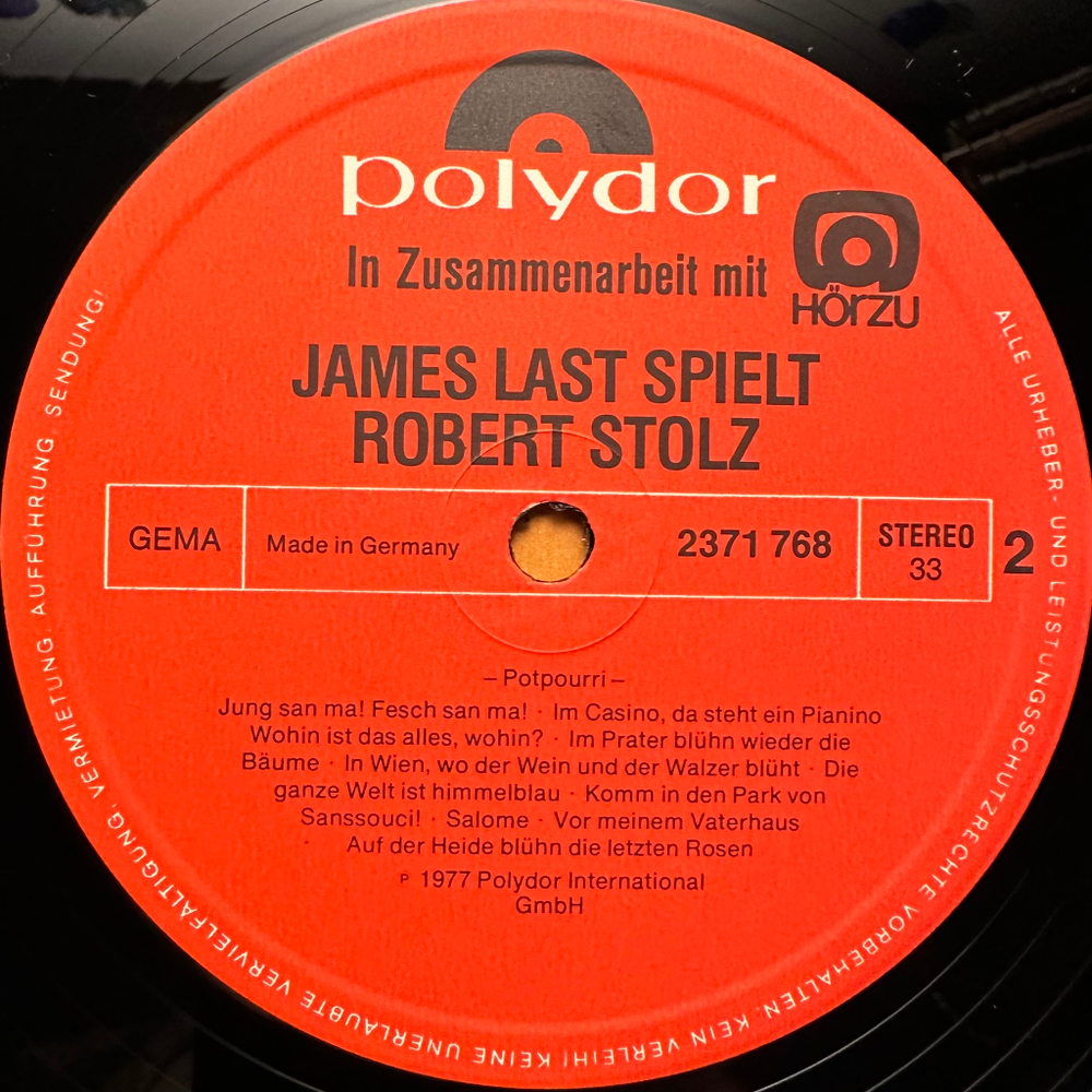 James Last - James Last Spielt Robert Stolz (Германия 1977г.)