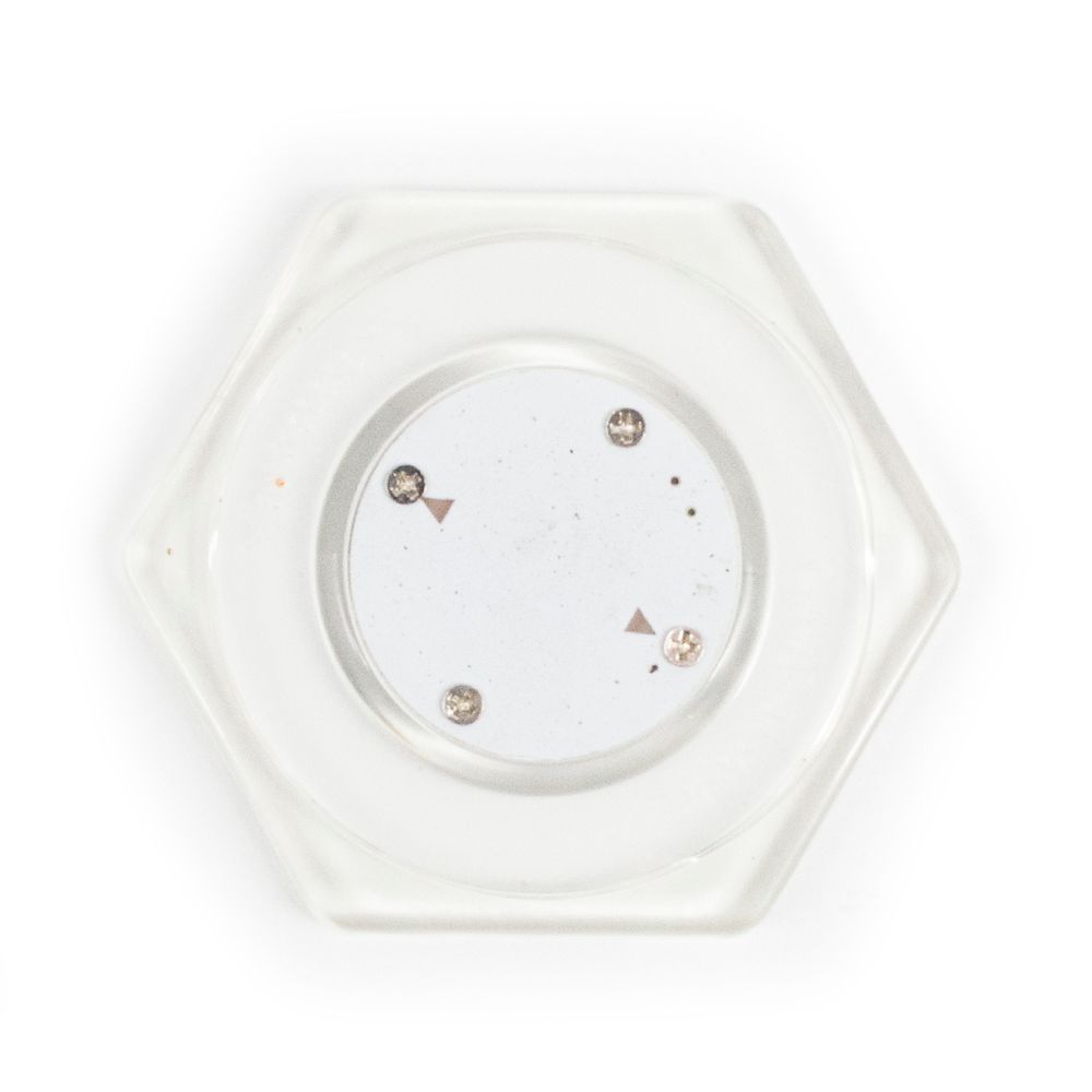 Шайба для аэрохоккея LED &quot;Atomic Top Shelf&quot; (прозрачная, шестигранная, красный светодиод) D74 mm