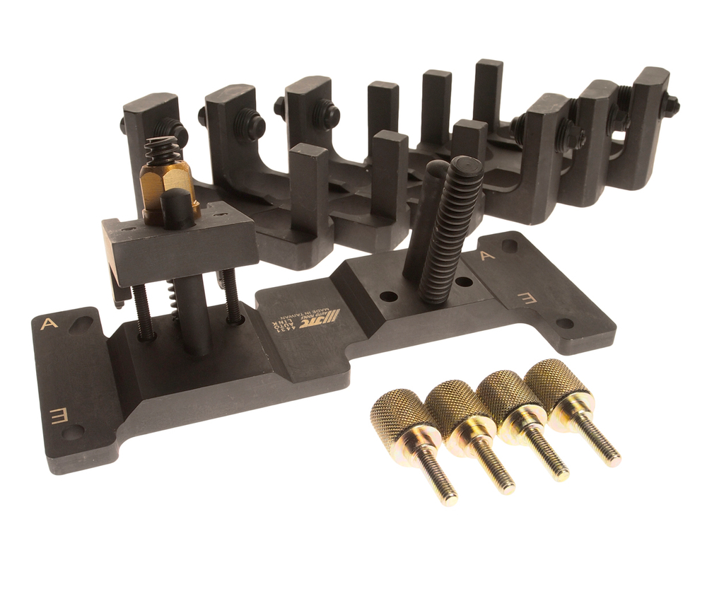 JTC-4431 - Набор приспособлений для фиксации коленвала и распредвала (BMW N47) JTC - 
Набор специально разработан для фиксации распредвала BMW (БМВ).
Применение: BMW (БМВ)  N53, N54, N54T.
Оригинальныи? номер: 118550.