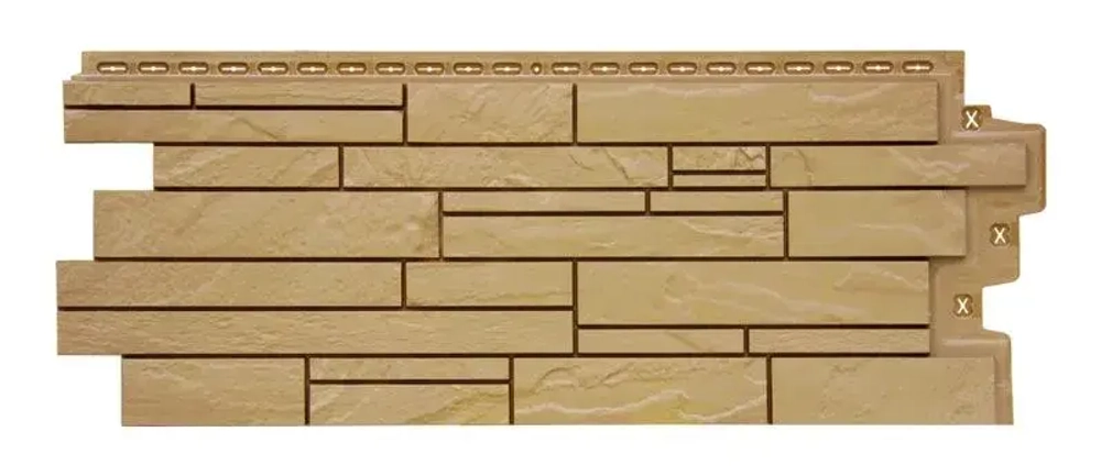 Панель фасадная GrandLine Скала Classic Песочная 0.972*380мм 0.37м2 1 уп-10шт