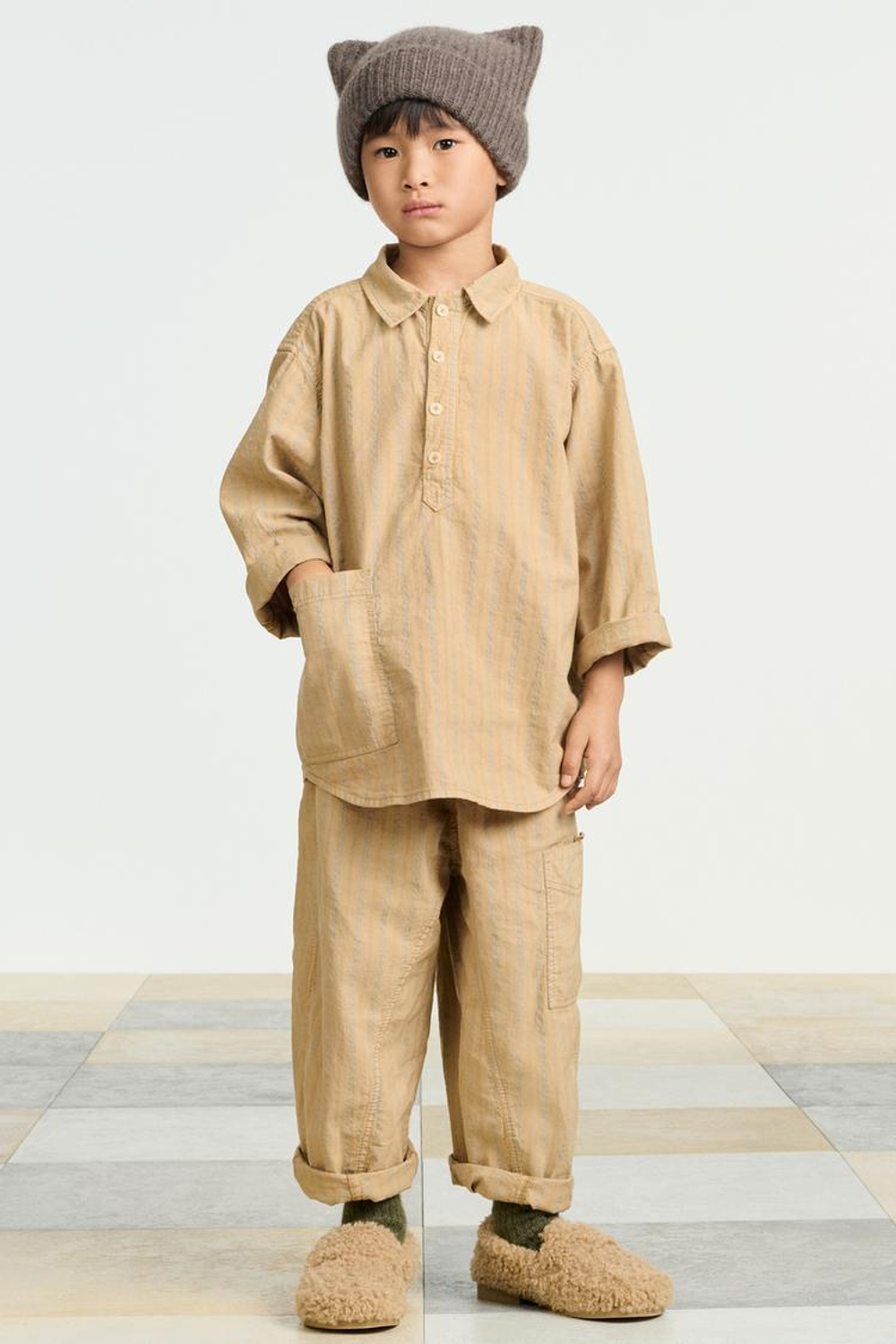 ZARA БРЮКИ ПРЯМОГО КРОЯ В ПОЛОСКУ, ПОЛОСКИ