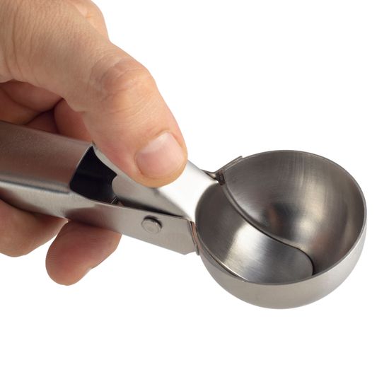 Ложка для мороженого Kamille KM 8859 (18,5х5 см) из нержавеющей стали с выталкивателем