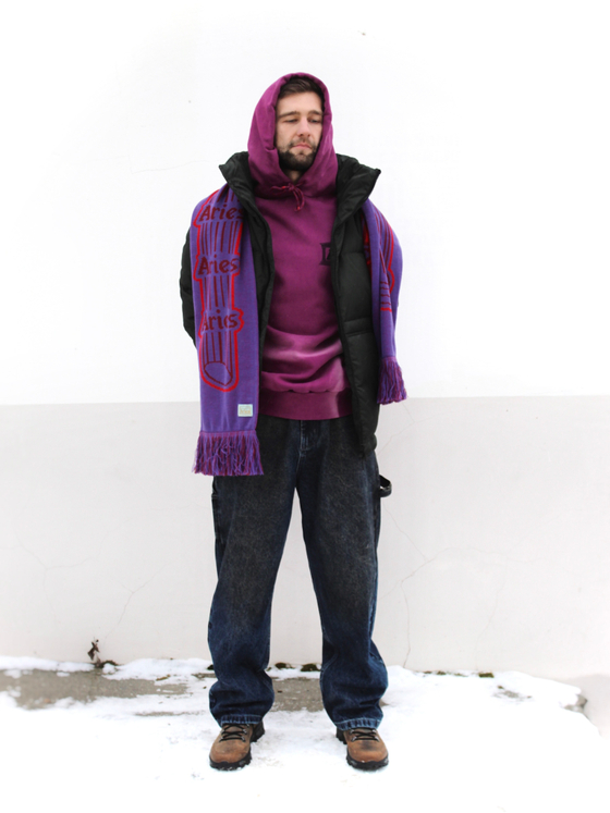 Теплый образ с яркими акцентами