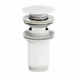 Донный клапан для раковины с переливом 1 1/4 WONZON & WOGHAND, Белый матовый (WW-88SS09-MW)