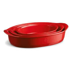 Блюдо для запекания овальное Emile Henry Burgundy, 41.5 х 26.5 см