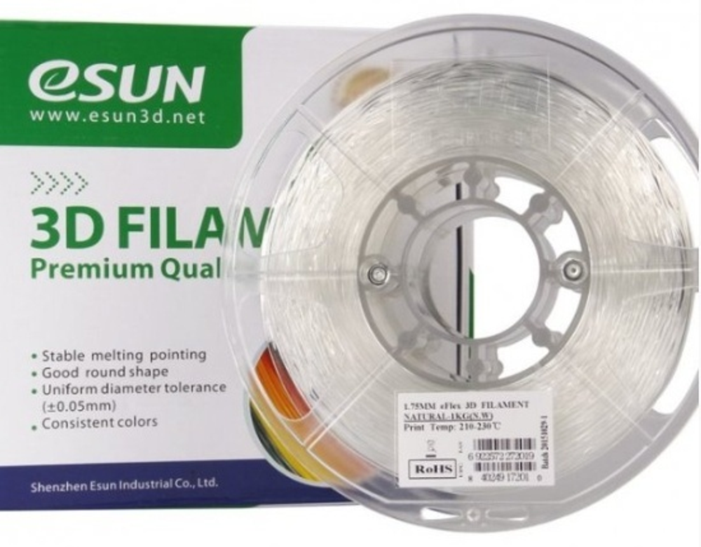 Пластик для 3D-печати ESUN EFLEX175N1 прозрачный