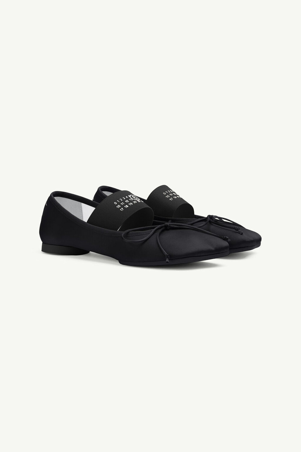 MM6 MAISON MARGIELA БАЛЕТКИ ТЕКСТИЛЬНЫЕ ANATOMIC ЧЕРНЫЕ