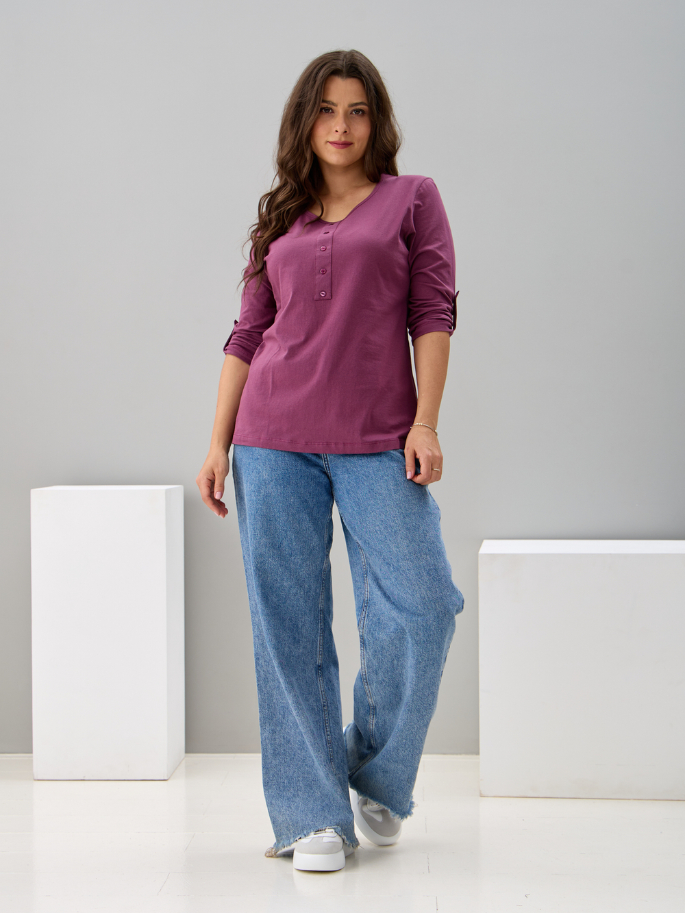 Лонгслив ЛНк-005/бордо