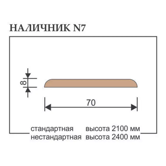 Наличник дверной прямой массив сосны Portalini