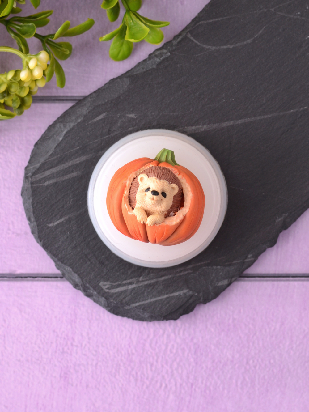 Молд силиконовый "Ежик в тыкве"