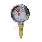 Термоманометр МД04 радиальный Дк80 0-1,0 МПа L=40мм G1/4" 120С с переходником на G1/2" ЭКОМЕРА МД04-80-G-1МПа-120-L-40-РИ