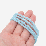 Хрустальные бусины в форме треугольника, оттенок "Матовый голубой", 4мм