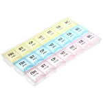 Таблетница - органайзер 21 ячейка «Три недельки», цвет как на фото, 21,5*12*2,3см (пакет с подвесом)✦