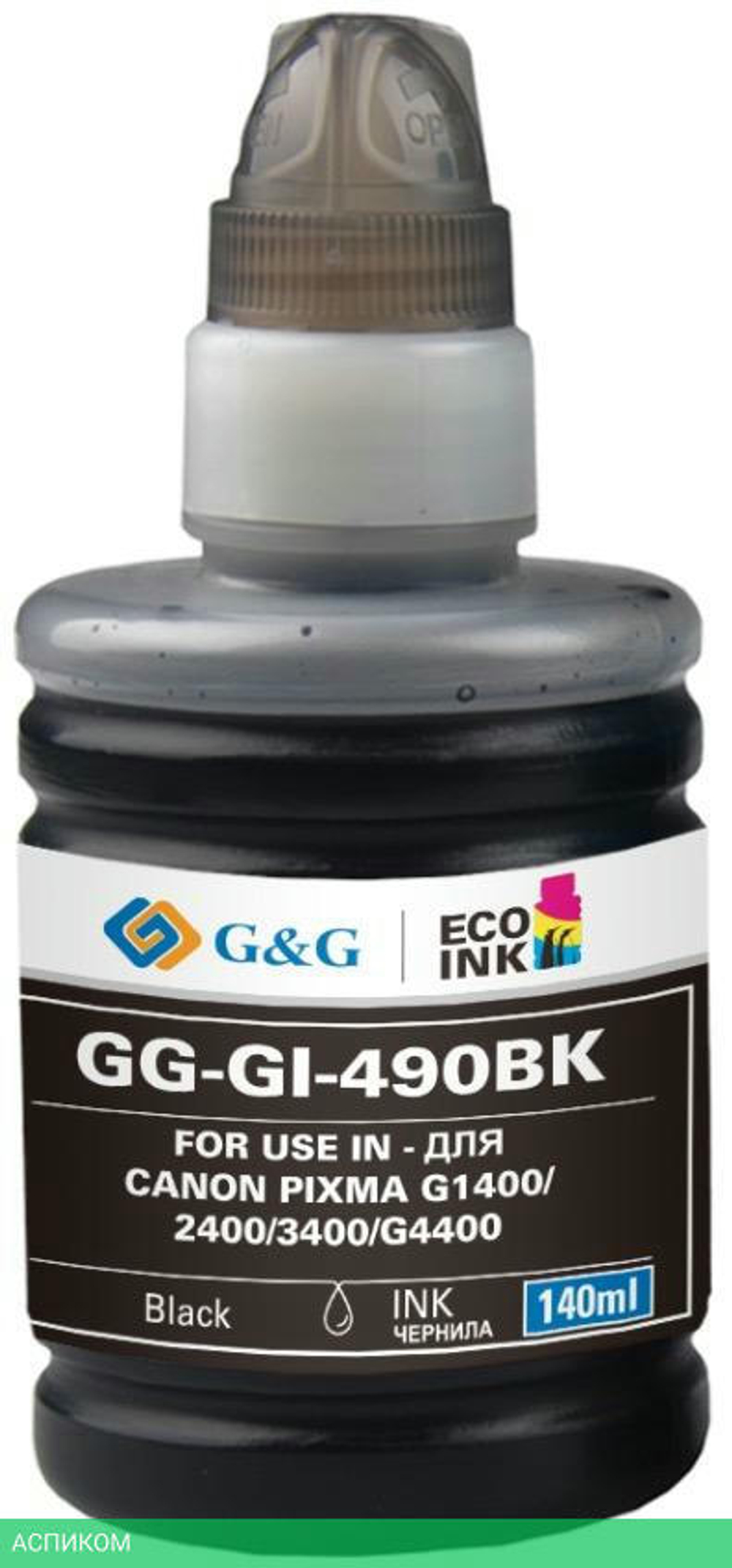 Чернила G&G GI-490 черный (GG-GI-490BK)