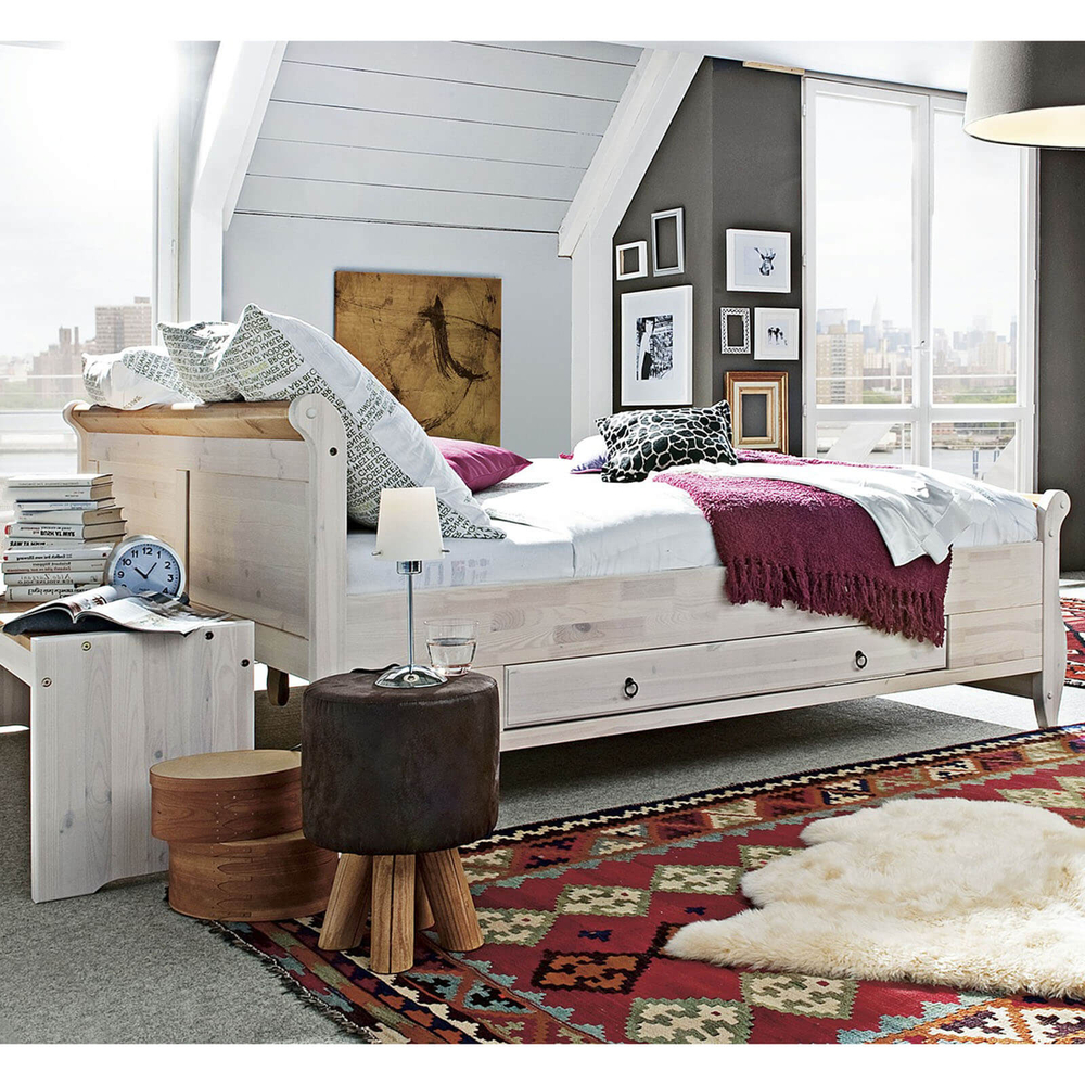 (1.3.4) Кровать "Мальта" М-160 с ящиками из массива сосны