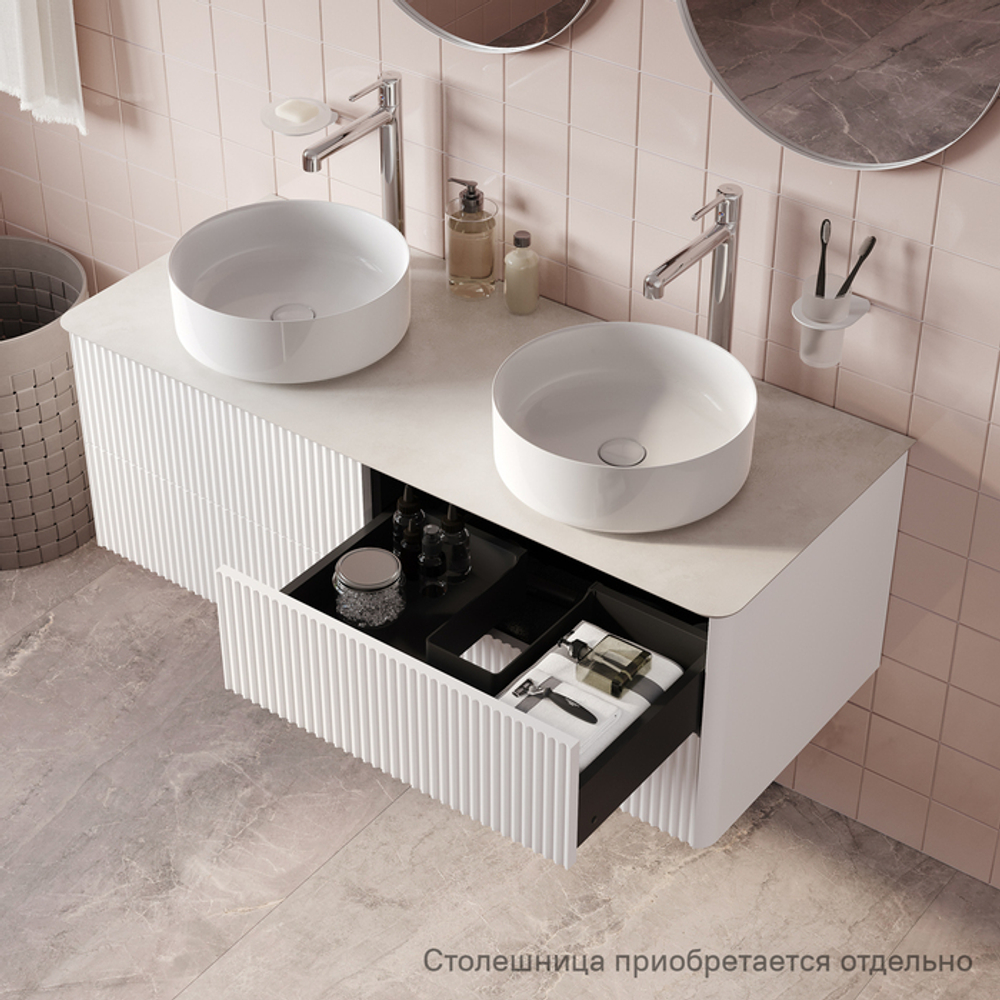 Тумба подвесная IDDIS Aiger, под столешницу, 120 см, белый, AIG12W0i95