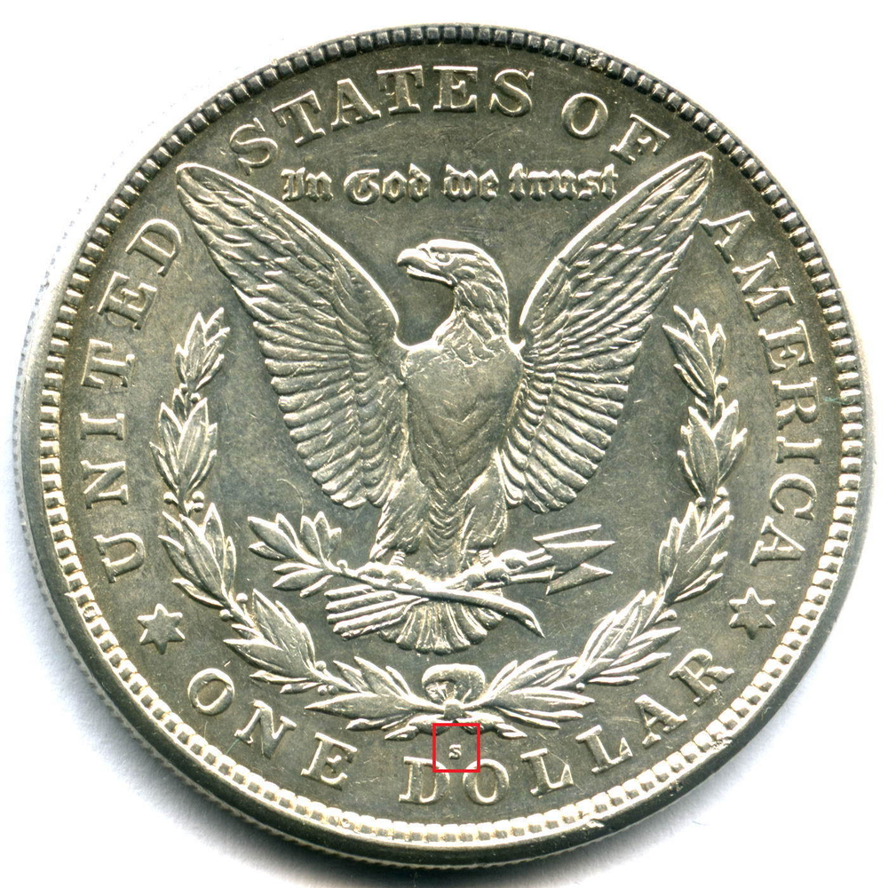 1 доллар 1921. (S) США XF+ (Морган)