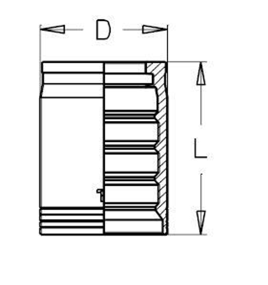 Муфта DN 20 4SP/4SH/R13/R15 CS с зачисткой